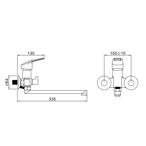 Смеситель для ванны Эверест B22-023