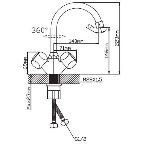 Смеситель для умывальника Эверест B10-336