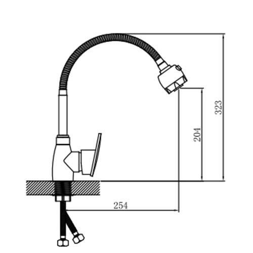 Смеситель для кухни Potato P5812 с гибким изливом