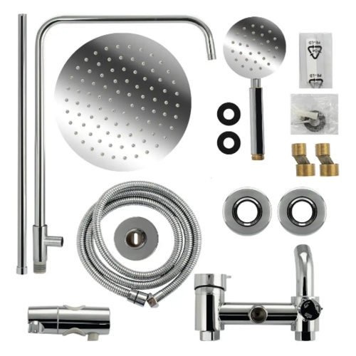 Душевая стойка BRIMIX 3087 с тропическим душем и смесителем