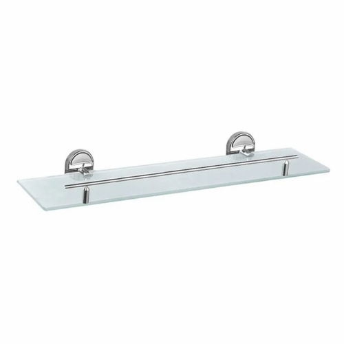 Полка для ванной Potato P2907 стекляная с ограничителем