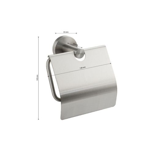 Держатель туалетной бумаги GFmark 80003 с крышкой из нержавеющей стали