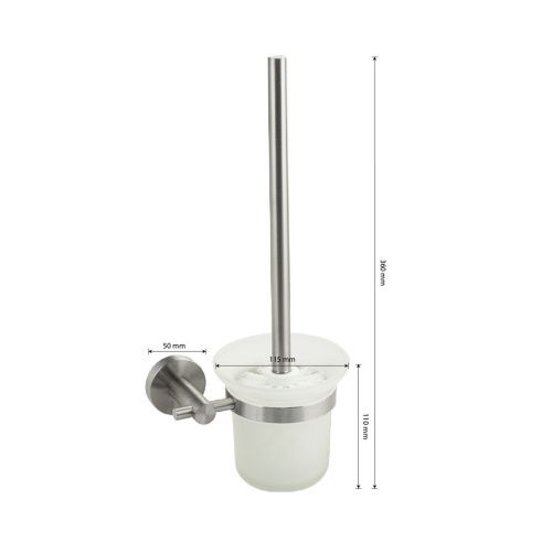 Ёршик для унитаза GFmark 80162 настенный из нержавеющей стали