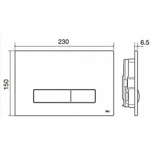 Панель смыва для инсталляции OLI Glam OLIpure 139180 хром матовый