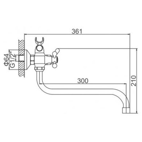 Смеситель для ванны Ledeme H27 L2127
