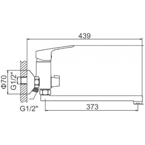 Смеситель для ванны Ledeme H49 L2249