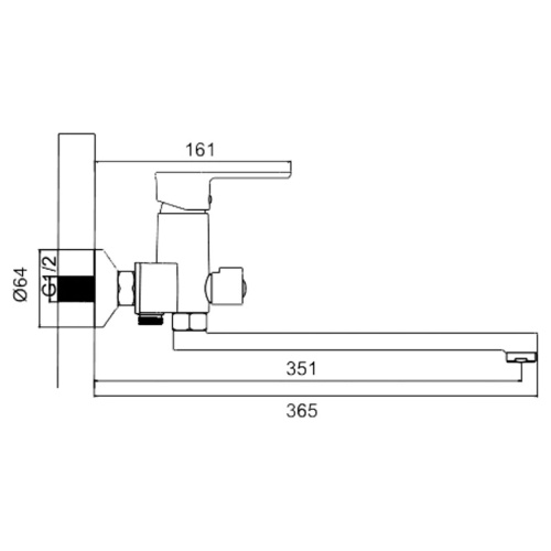 Смеситель для ванны Ledeme H46 L2246