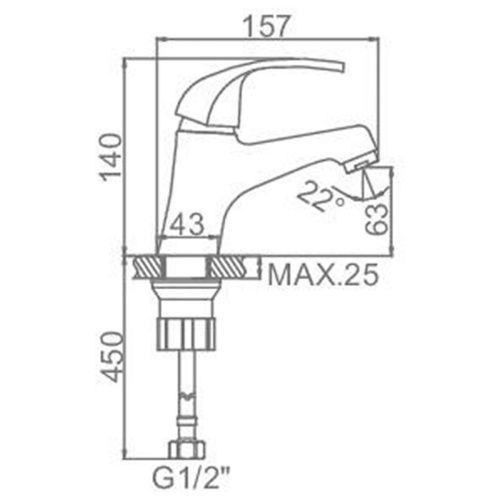 Смеситель для умывальника Ledeme H35 L1035