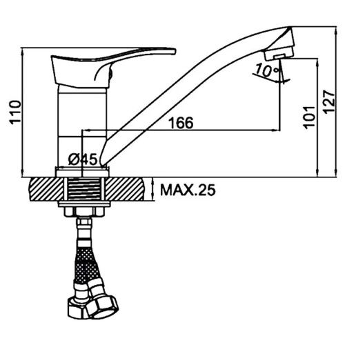 Смеситель для кухни Ledeme H14-B L4514B-2