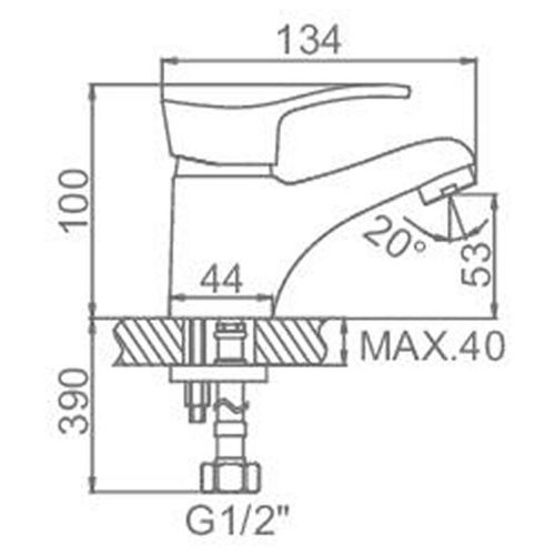 Смеситель для умывальника Ledeme H14-B L1014-B