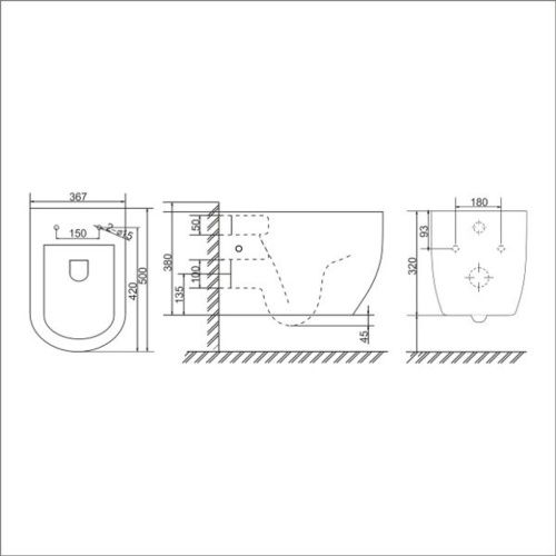 Унитаз подвесной SOLE PANDORA с крышкой Soft-close