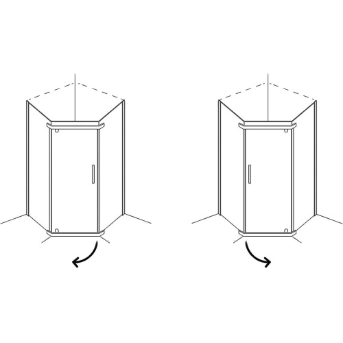 Душевое ограждение ERLIT™ ER10109V-C1 (900*900*2000) прозрачное стекло 6 мм