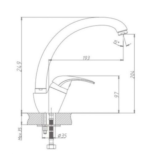 Смеситель для кухни Marrbaxx MG003/Q15 белый