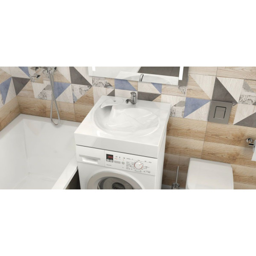 Раковина для ванной MARRBAXX Лилия V60D1 над стиральной машиной с кронштейном