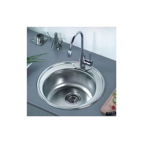 Мойка для кухни врезная VLADIX L-449 из нержавеющей стали, 49*49 см без сифона