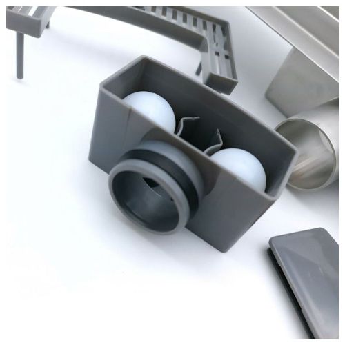 Желоб сухой+гидрозатвор,нерж.сталь 55см   BAD415502