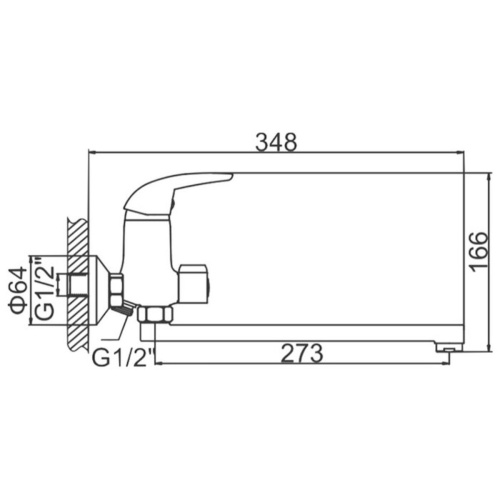 Смеситель для ванны Ledeme H38-B L2238-B