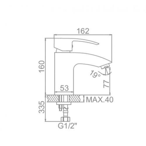 Смеситель для умывальника Ledeme H43 L1043