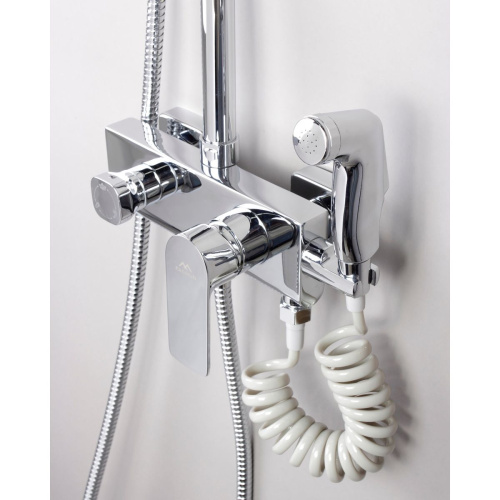 Душевая система LEDEME H21 L2421W со смесителем и тропическим душем Белый