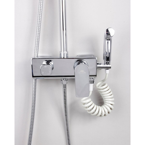 Душевая система LEDEME H21 L2421W со смесителем и тропическим душем Белый