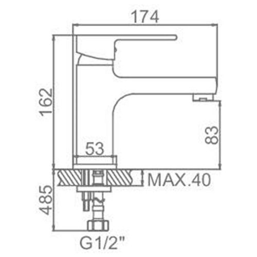 Смеситель для умывальника Ledeme H30 L1030