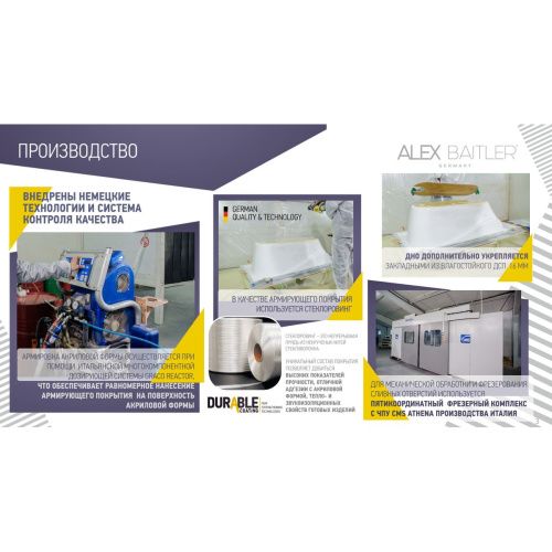 Ванна ALEX BAITLER GARDA акриловая 170*75