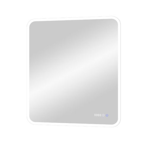 Зеркало для ванной Glamour ЗЛП606 800х900 LED подсветка сенсорный выключатель и часами