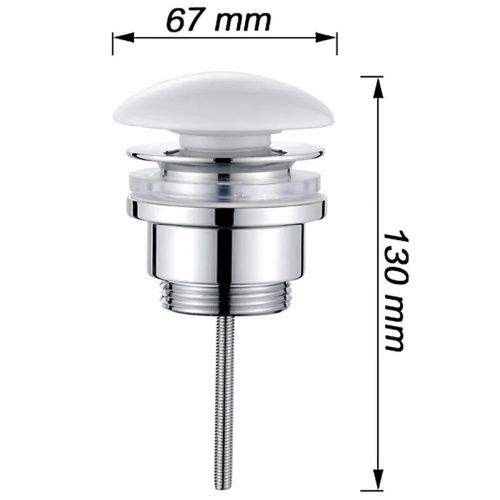 Донный клапан LEDEME белая крышка L67W