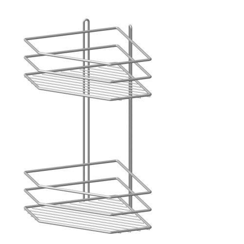 Полка для ванной ProfFero П0002014 Белая угловая настенная 2 яруса