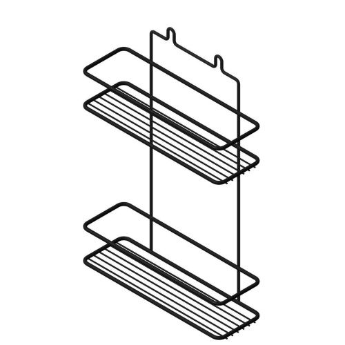 Полка для ванной ProfFero П0001291 Черная настенная 2 яруса