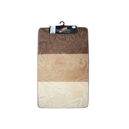 Коврик для ванной Санакс 00207 SILVER двойной Коричневый 60х100 + 50х60 см