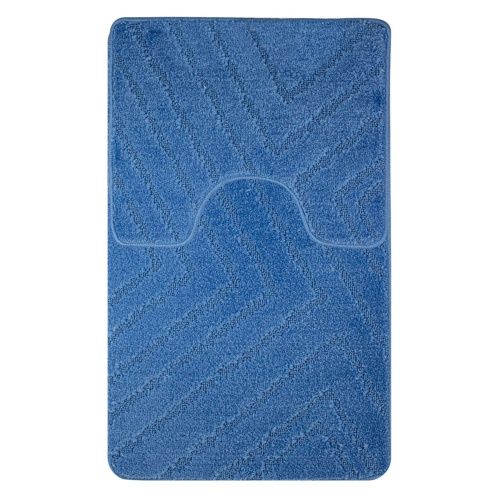 Коврик для ванной Санакс 00289 CLASSIC UNI двойной  Синий 55х90 + 45х55 см