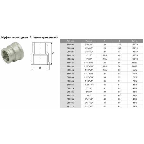 Муфта переходная ф1