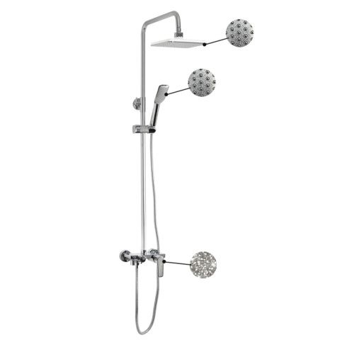 Душевая стойка GFmark 4875 с тропическим душем и смесителем