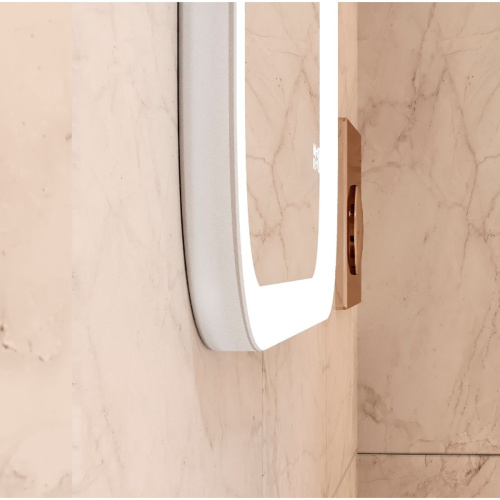 Зеркало для ванной Glamour ЗЛП272 600х800 LED подсветка сенсорный выключатель и часами