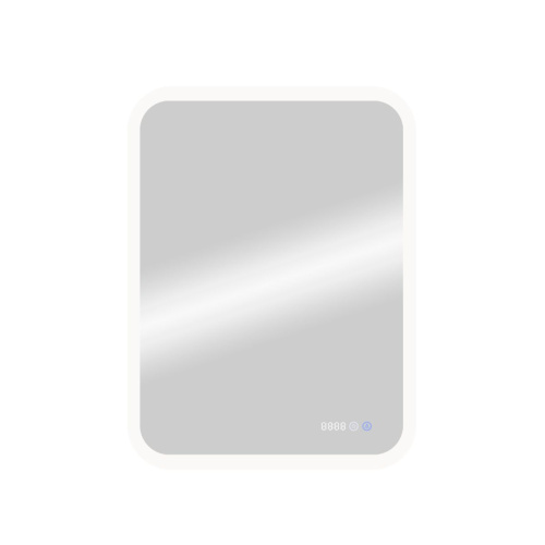 Зеркало для ванной Glamour ЗЛП272 600х800 LED подсветка сенсорный выключатель и часами