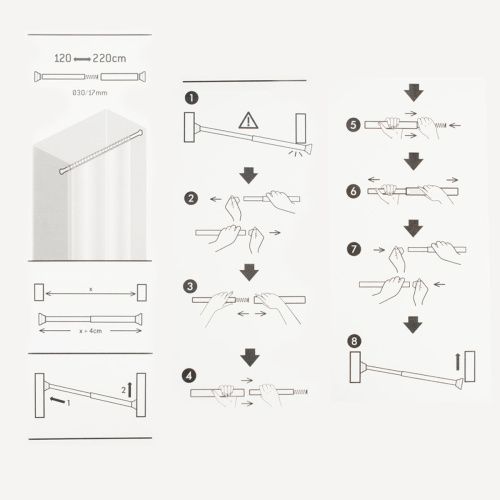 Карниз для ванной GFmark 100015 Белый 1200х2200 мм