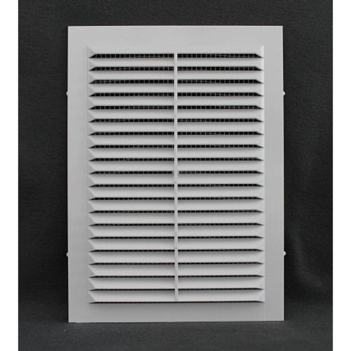 Космовент Решетка вентиляционная 206х300 в рамке с москитной сеткой пластиковая белая арт.ЛР206 (90)