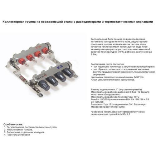 Коллекторная группа с расходомерами 1