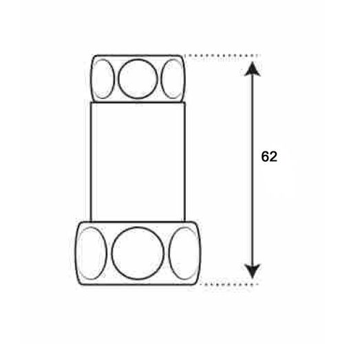 Соединение прямое для полотенцесушителя TIM K5-SFF033 3/4