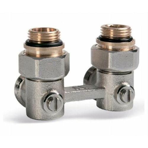 Узел TIM Узел ниж.подкл.радиатора с шар. кр. УГЛОВОЙ 1/2