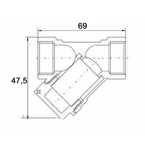 Фильтр магистральный TIM BL5801 косой для грубой очистки
