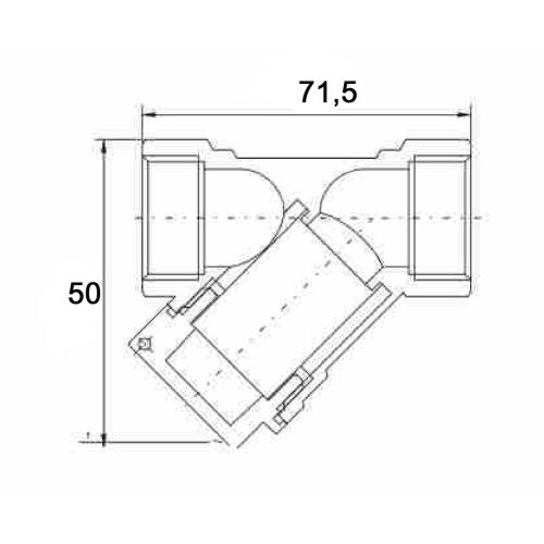 Фильтр магистральный TIM BL5802 косой для грубой очистки