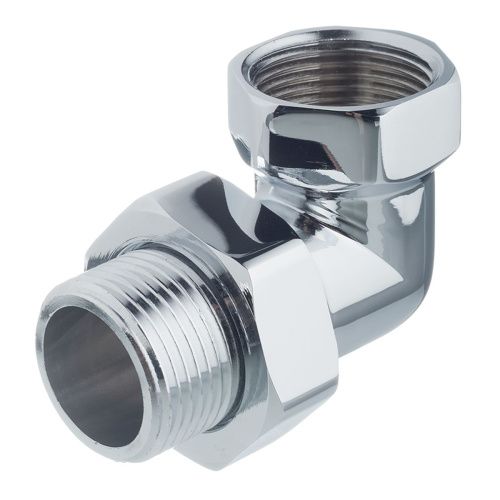 Соединитель с накидной гайкой угловой ф1