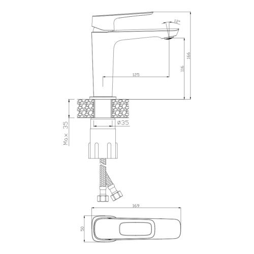 Смеситель для умывальника Olive's Artis 06100AT