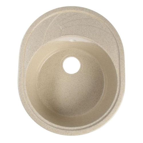 Мойка для кухни врезная Агата AG3C10 бежевая из кварца, 57*46.5 см без сифона