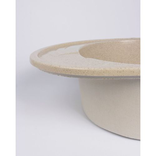 Мойка для кухни врезная Агата AG3C10 бежевая из кварца, 57*46.5 см без сифона