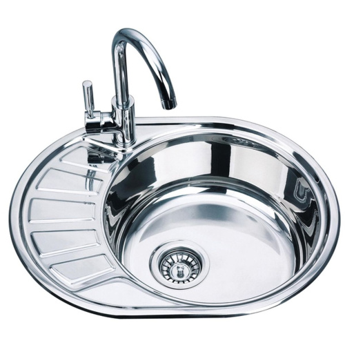 Мойка для кухни врезная VLADIX R-457 из нержавеющей стали, 57*45 см с сифоном