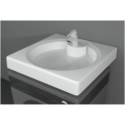 Раковина для ванной MARKO Амур 60 над стиральной машиной