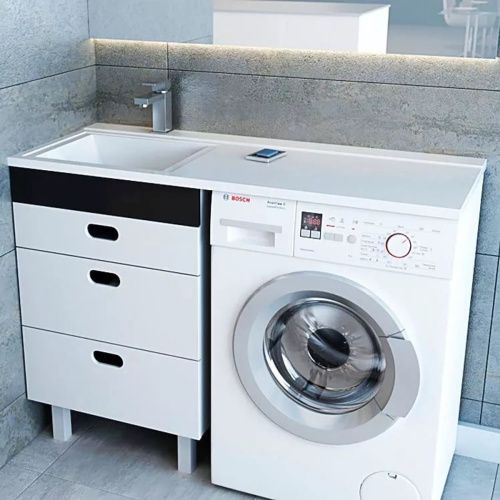 Раковина для ванной MARKO Марсал 120 над стиральной машиной левая без кронштейна